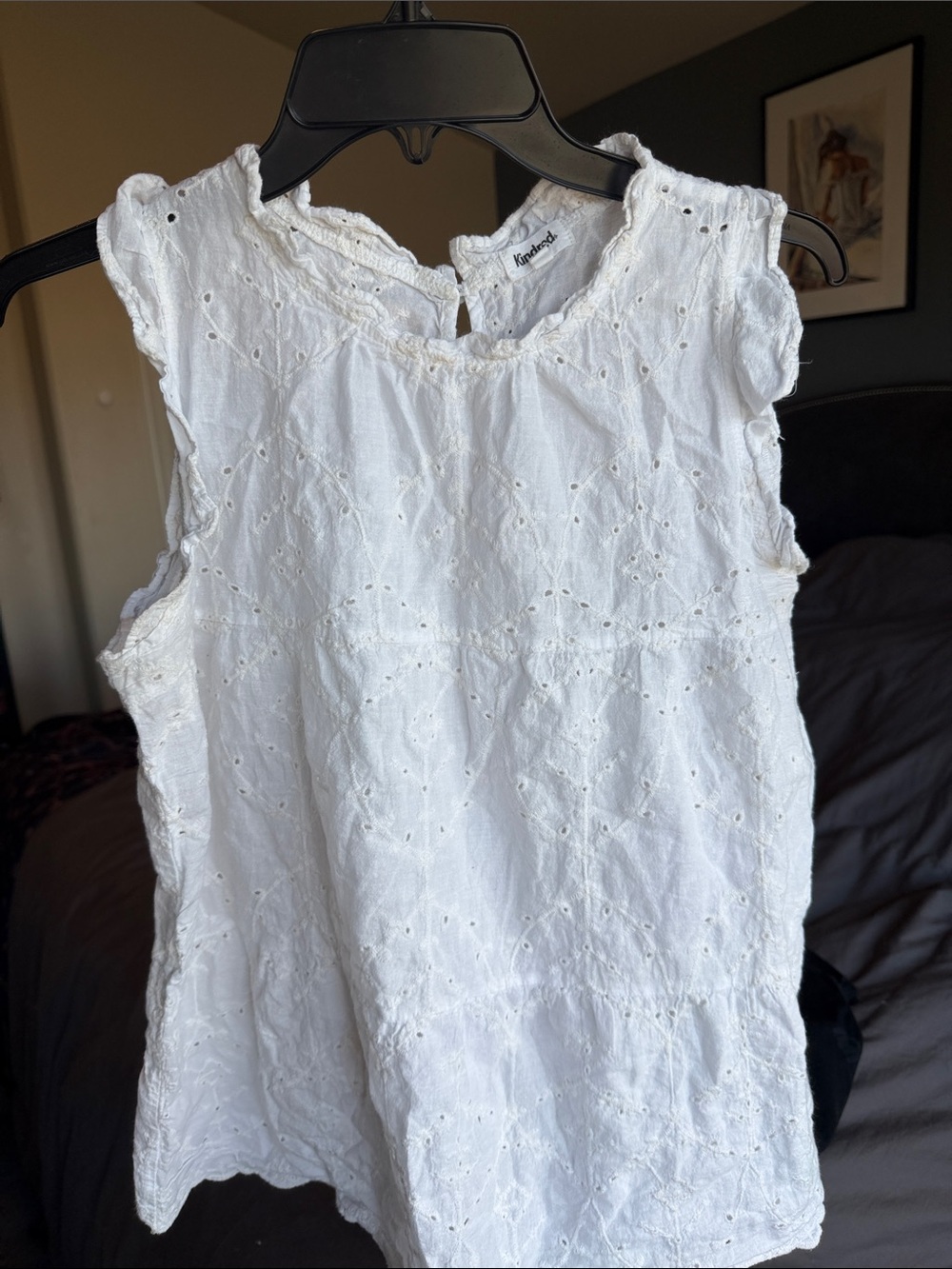White Eyelet Summer Top